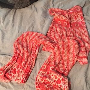 Coral Free People Jumpsuit